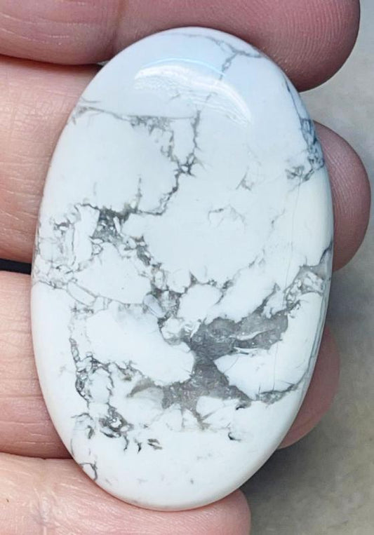 Oval 47x29mm Howlite Cabochon 29
