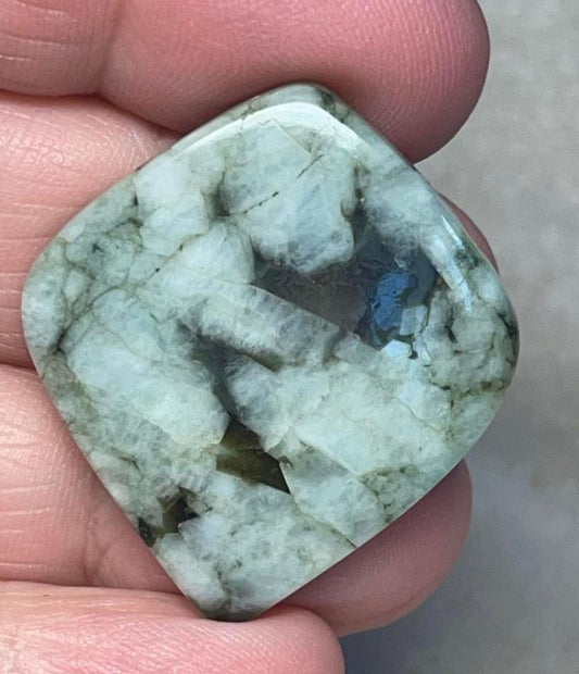 Freeform 27x27mm Emerald Cabochon 30