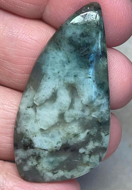Freeform 49x24mm Emerald Cabochon 39