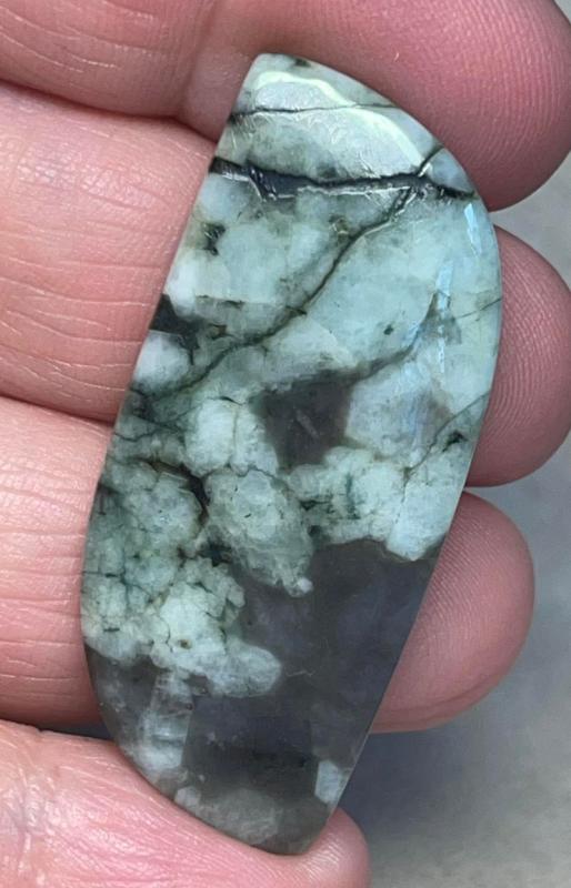 Freeform 47x21mm Emerald Cabochon 47