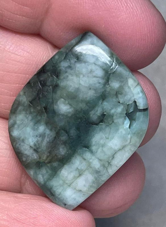Freeform 35x25mm Emerald Cabochon 49