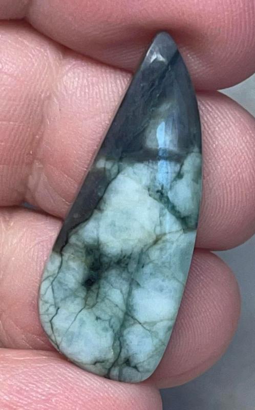 Freeform 34x13mm Emerald Cabochon 52