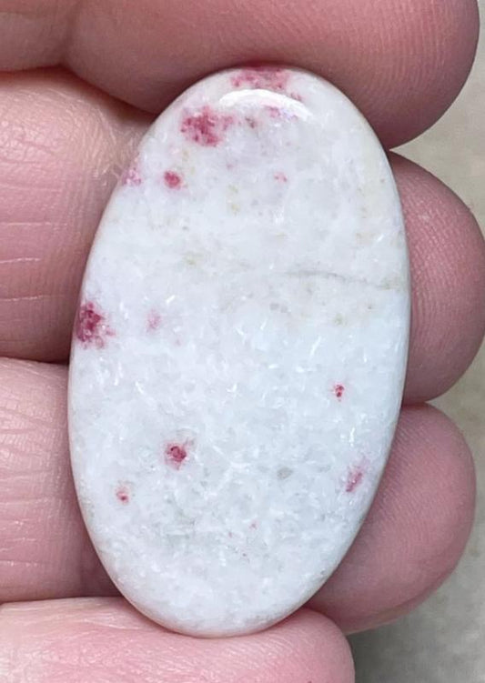Oval 34x19mm Cinnabar in Quartz Cabochon 09