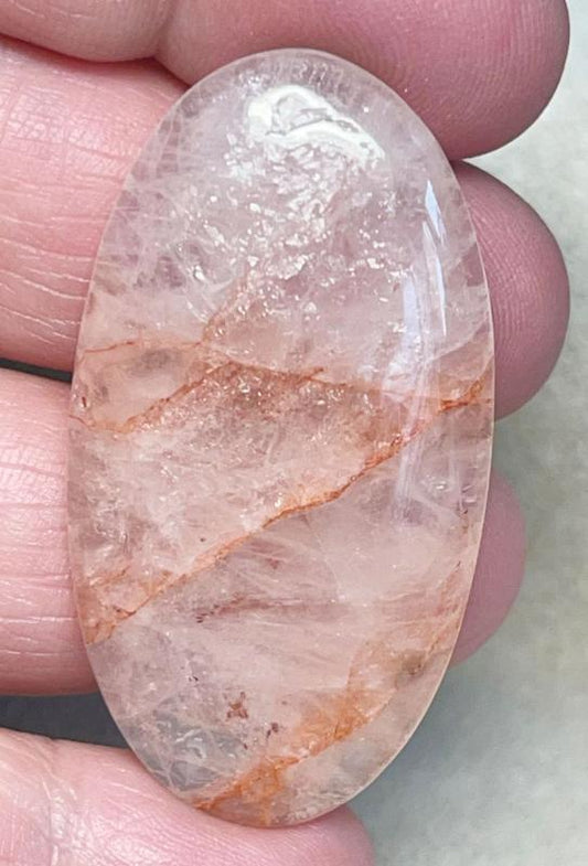Oval 47x25mm Hematoid Quartz Cabochon 12