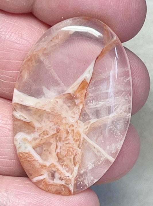 Oval 39x25mm Hematoid Quartz Cabochon 14