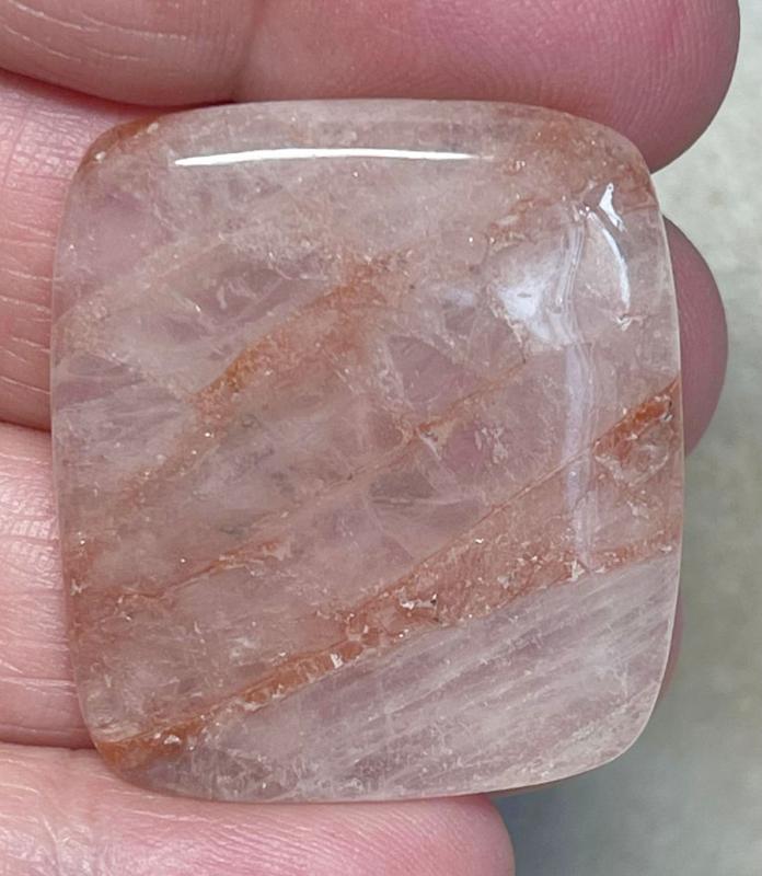 Rectangle 34x30mm Hematoid Quartz Cabochon 25