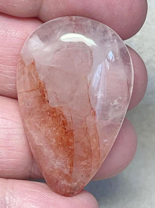 Teardrop 41x26mm Hematoid Quartz Cabochon 28