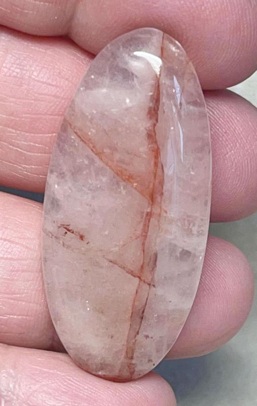 Oval 43x20mm Hematoid Quartz Cabochon 29