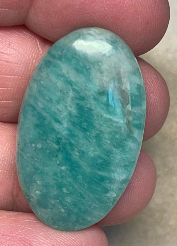 Oval 35x21mm Peruvian Amazonite Cabochon 22
