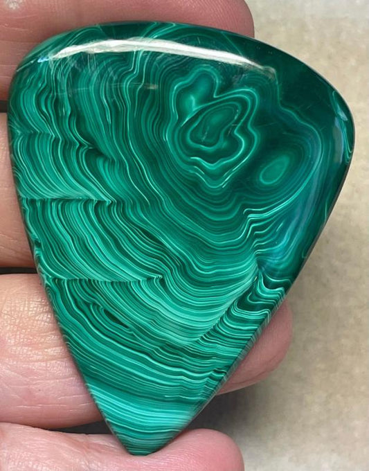 Teardrop 58x46mm Malachite Cabochon 67