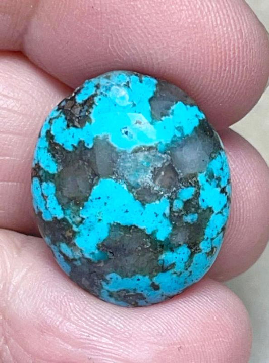 Oval 22x19mm P Turquoise Cabochon 04