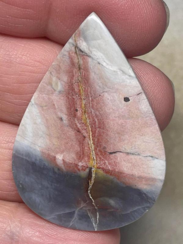 Teardrop 44x31mm Oregon Sunset Jasper Cabochon 10