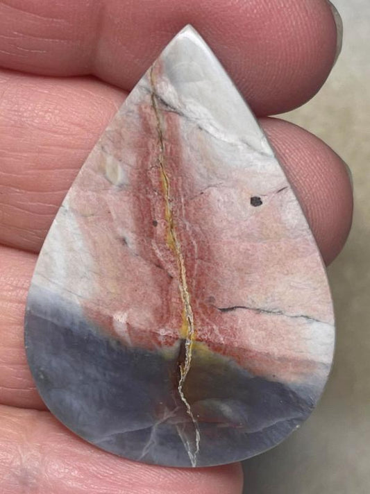 Teardrop 44x31mm Oregon Sunset Jasper Cabochon 10