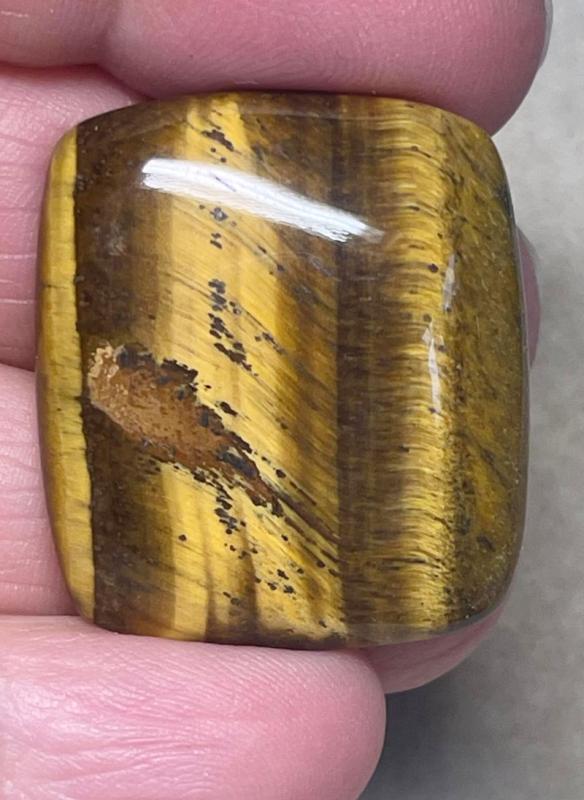 Rectangle 30x27mm Tigers Eye Cabochon 15