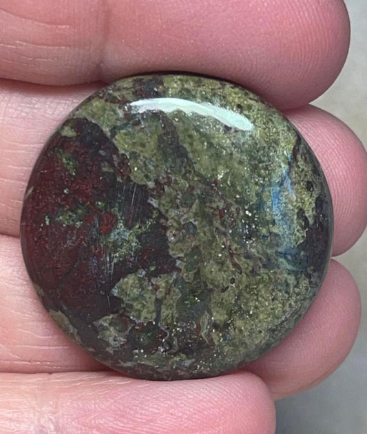 Round 30x30mm Dragon Blood Jasper Cabochon 10