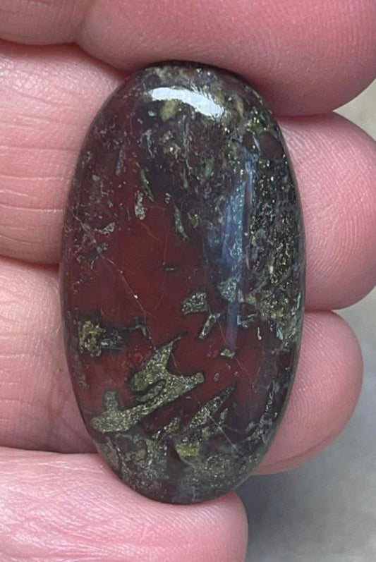 Oval 34x18mm Dragon Blood Jasper Cabochon 23