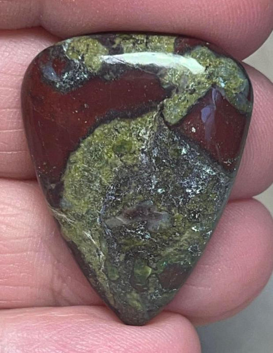 Teardrop 32x23mm Dragon Blood Jasper Cabochon 36