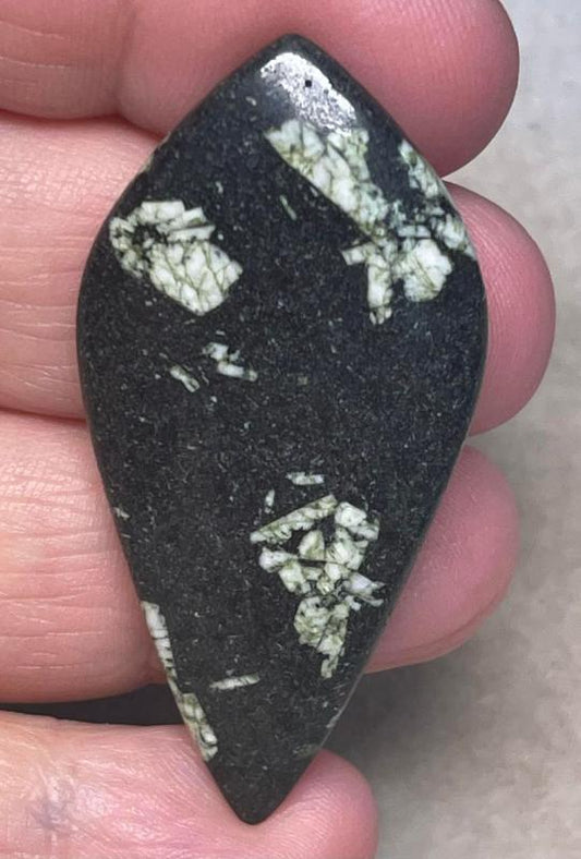 Freeform 50x25mm Chinese Writing Stone Cabochon 16