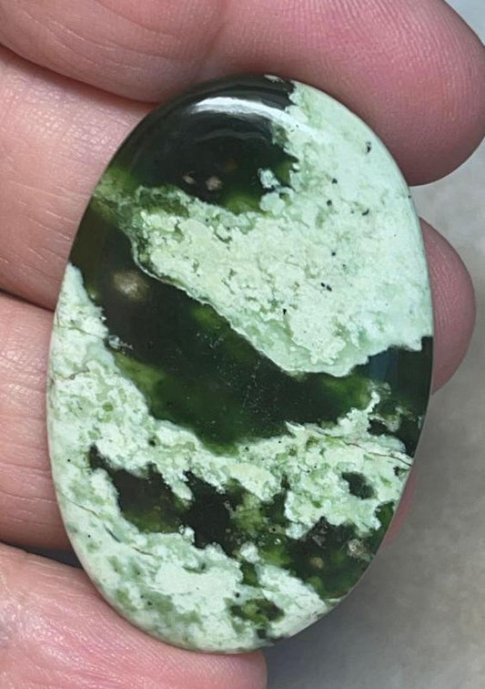 Oval 46x30mm Chrome Chalcedony Cabochon 02