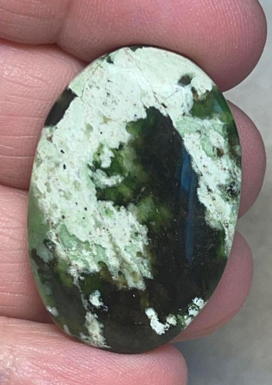 Oval 36x24mm Chrome Chalcedony Cabochon 12