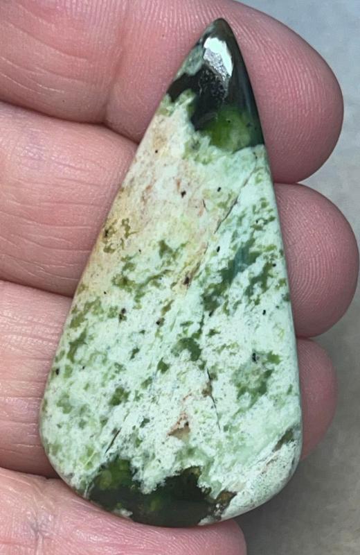 Teardrop 51x27mm Chrome Chalcedony Cabochon 24