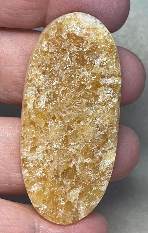 Oval 55x26mm Himalayan Druzy Citrine Cabochon 03