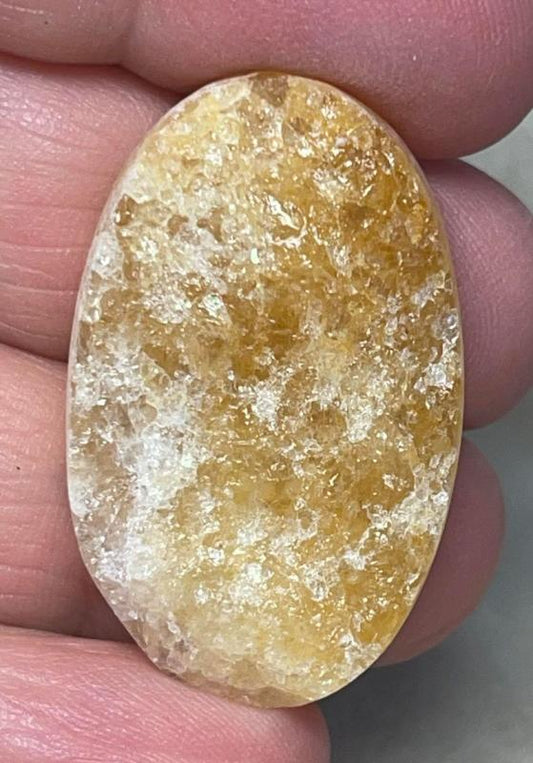Oval 36x22mm Himalayan Druzy Citrine Cabochon 08