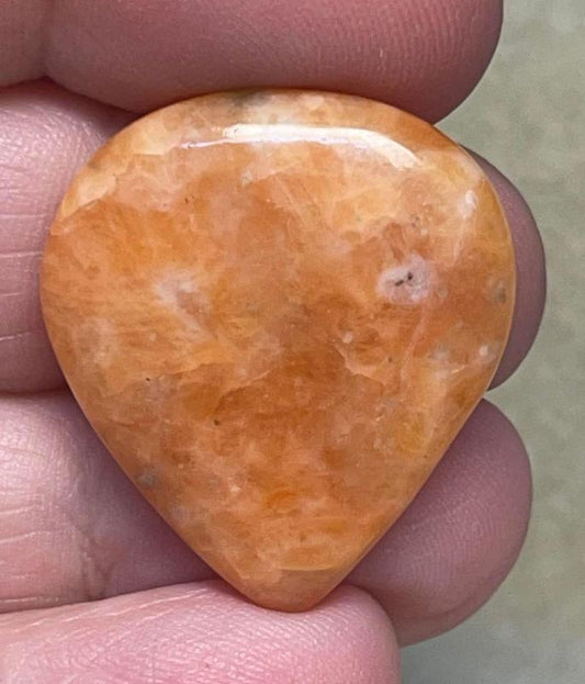 Teardrop 28x25mm Orchid Calcite Cabochon 02