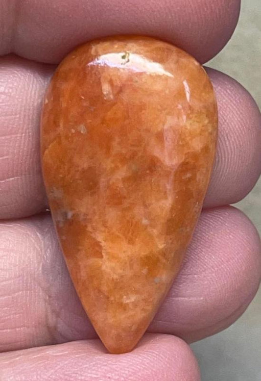 Teardrop 34x18mm Orchid Calcite Cabochon 04
