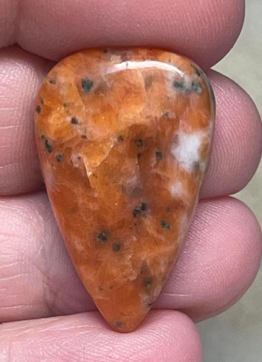 Teardrop 31x19mm Orchid Calcite Cabochon 06
