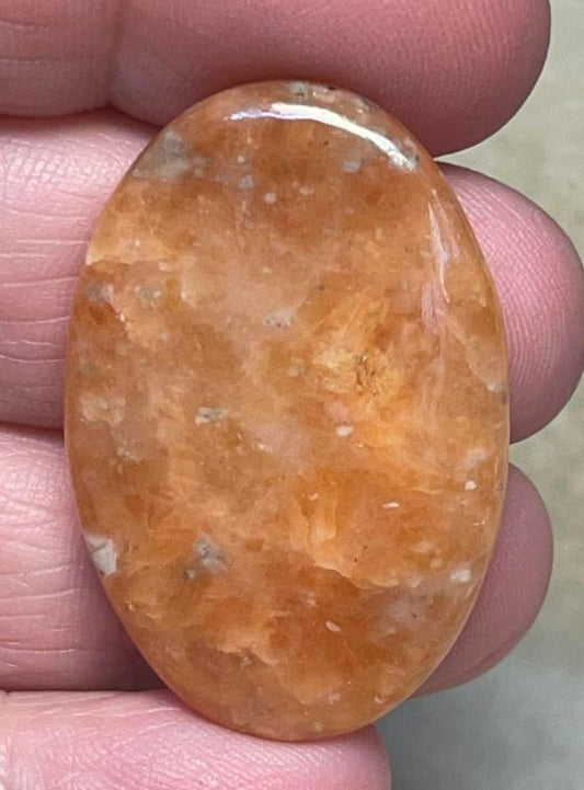 Oval 37x24mm Orchid Calcite Cabochon 07