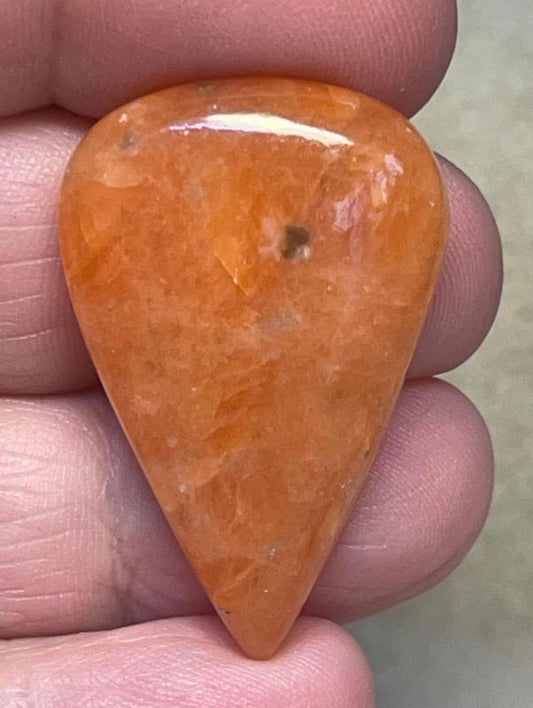 Teardrop 36x23mm Orchid Calcite Cabochon 09