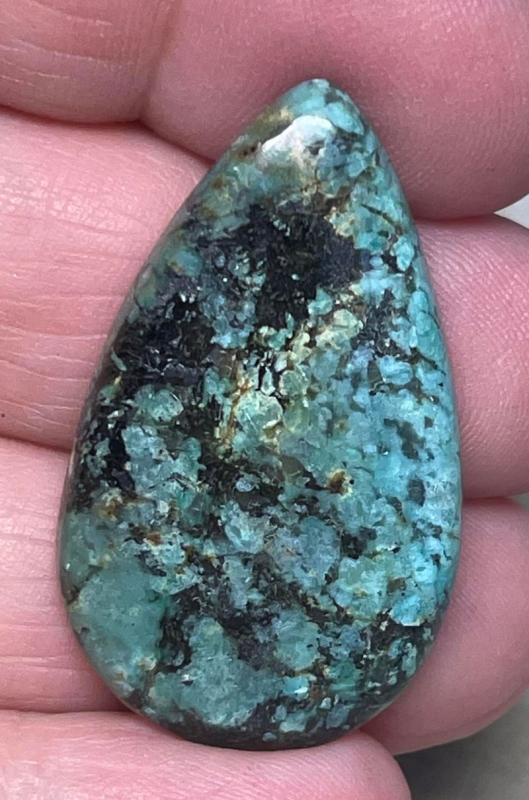 Teardrop 37x22mm African Turquoise Cabochon 21