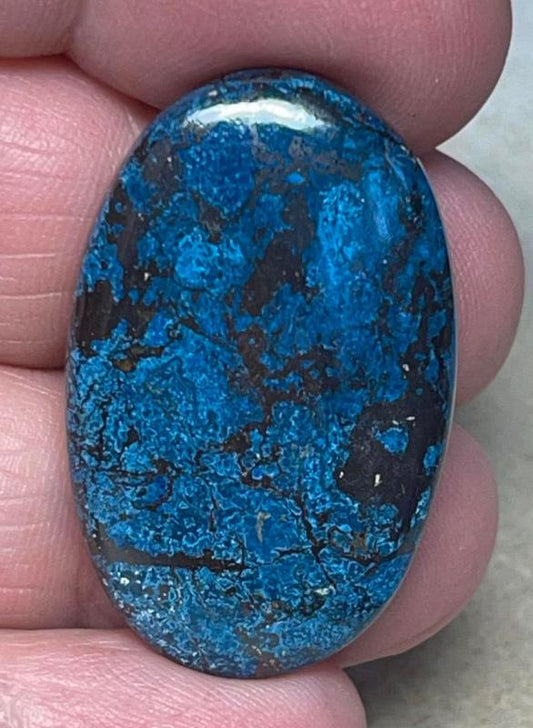 Oval 34x21mm Shattuckite Cabochon 46