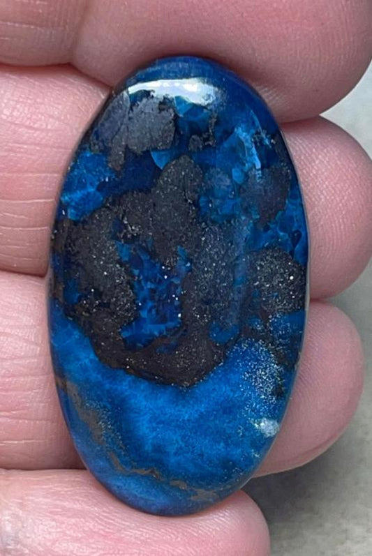 Oval 37x21mm Shattuckite Cabochon 58