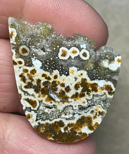 Freeform 33x28mm Ocean Jasper Cabochon 91