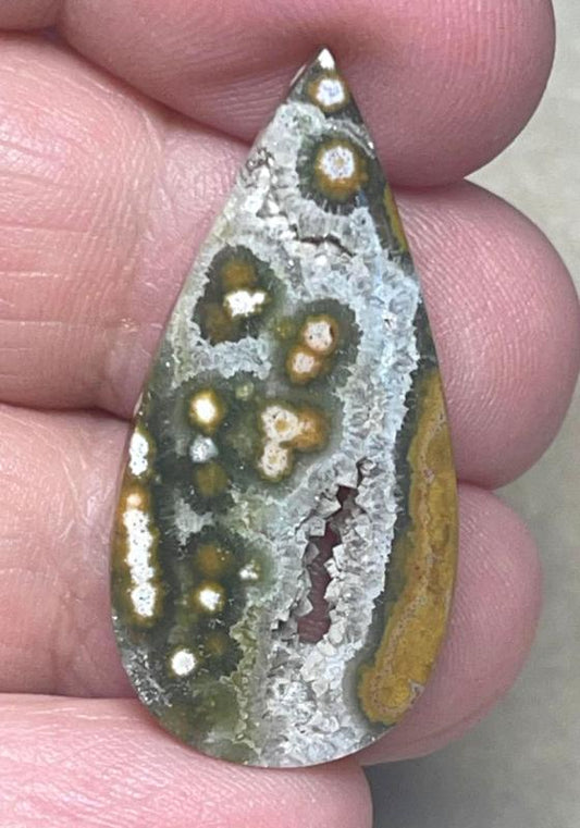 Teardrop 35x17mm Ocean Jasper Cabochon 100