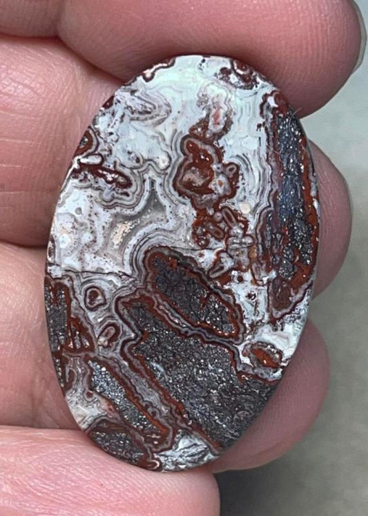Oval 34x21mm Natural Crazy Lace Agate Cabochon 67