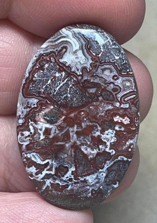 Oval 34x22mm Natural Crazy Lace Agate Cabochon 73