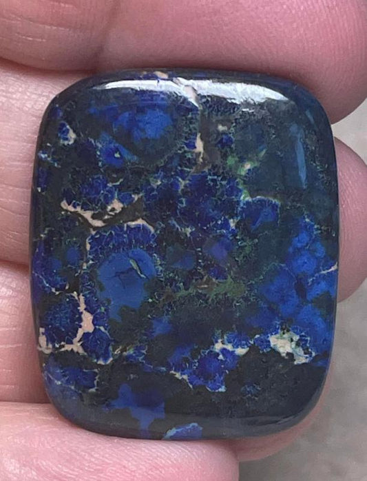 Freeform 31x26mm Azurite Cabochon 32