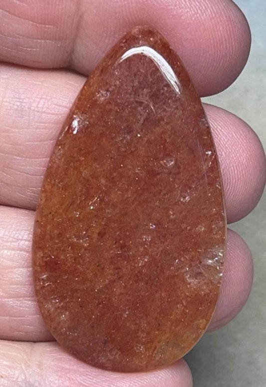 Teardrop 46x26mm Peach Aventurine Cabochon 29