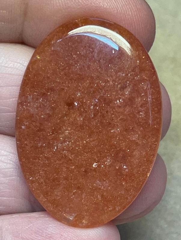 Oval 38x26mm Peach Aventurine Cabochon 30