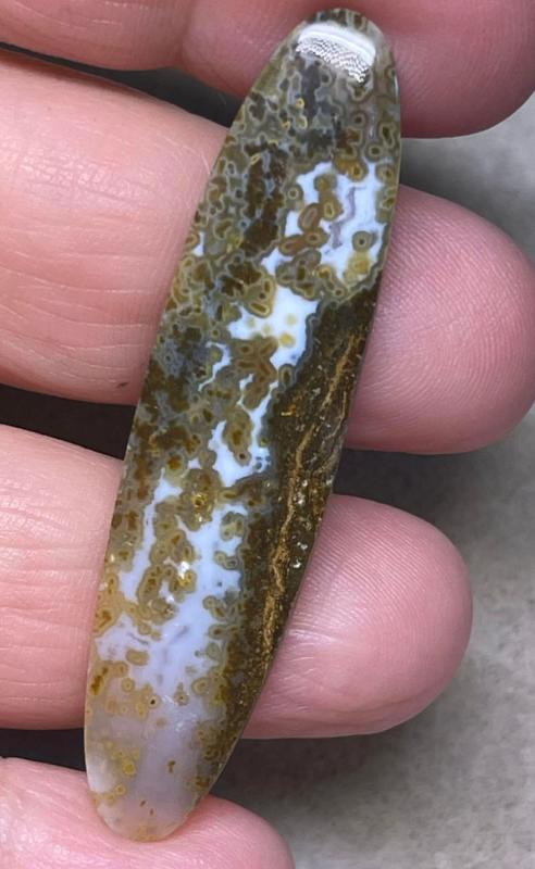 Oval 55x12mm Ocean Jasper Cabochon 105