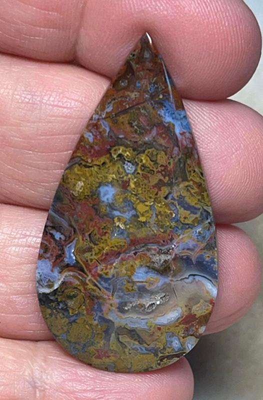 Teardrop 44x24mm Indonesian Jasper Cabochon 24