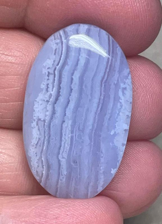 Oval 31x18mm Blue Lace Agate Cabochon 55