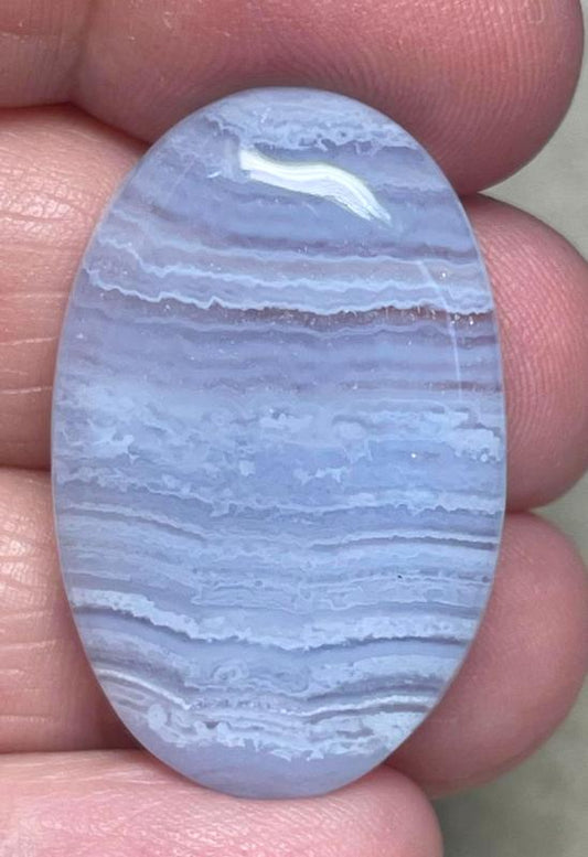 Oval 33x21mm Blue Lace Agate Cabochon 64