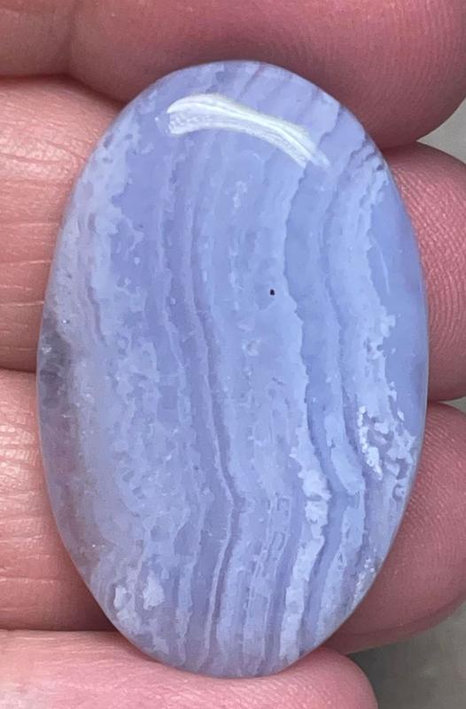 Oval 35x22mm Blue Lace Agate Cabochon 68