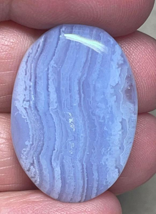 Oval 31x21mm Blue Lace Agate Cabochon 71