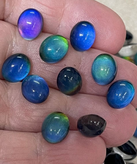 10x Oval 10x8mm Colour Changing Mood Stone Pack