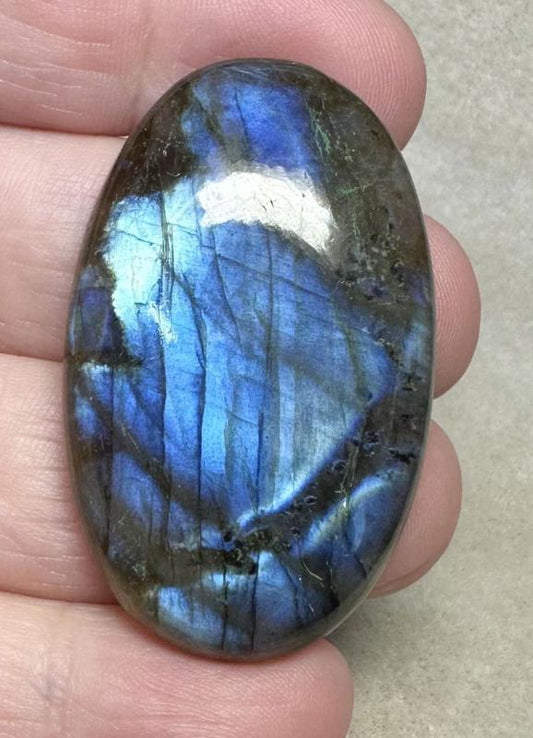 Oval 45x28mm Natural Blue Labradorite Cabochon 19